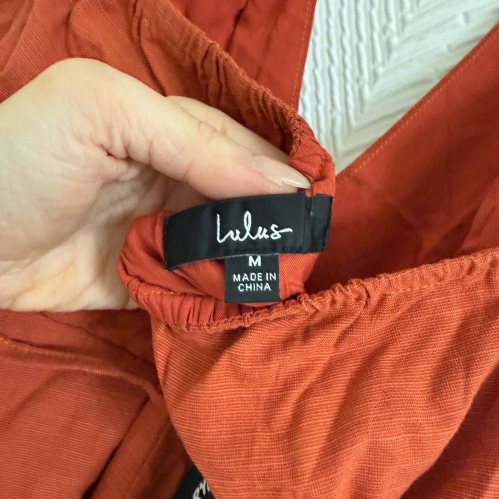 Lulu's Rust Halter Maxi Dress - Picture 8 of 9
